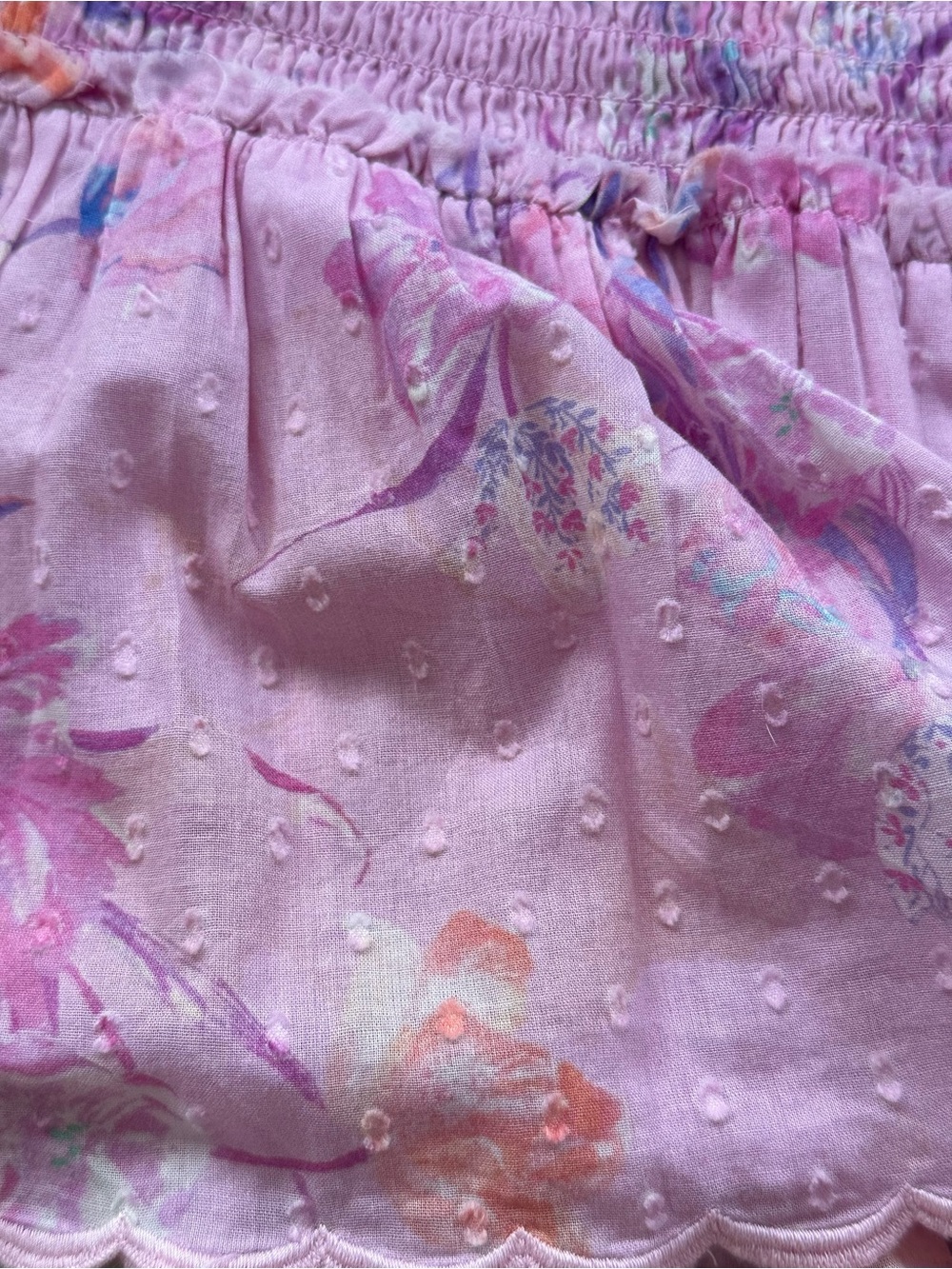 LoveShackFancy Jarrah Mini Dress- Royal Pink Berry, Floral Sz L - Picture 9 of 9